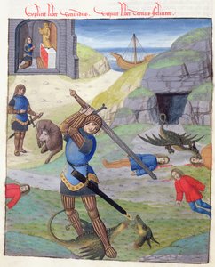 Ms 324 f.35 v. Cadmus, fra Metamorphoses 10 av Ovid, 1497 av Netherlandish School