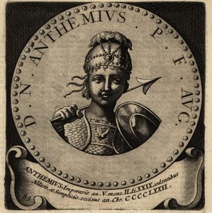 Portrett av den romerske keiseren Anthemius. av Netherlandish School