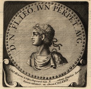 Portrett av den romerske keiseren Leo II. av Netherlandish School