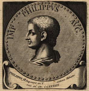 Portrett av den romerske keiseren Filip II. av Netherlandish School