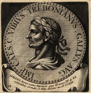 Portrett av den romerske keiseren Trebonianus Gallus. av Netherlandish School