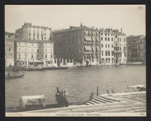 Eksteriør av Hotel Bretagne i Venezia Venezia - Grand Canal - Hotel Brittany (tittel på objekt) av Neue Photographische Gesellschaft