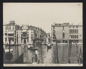 Veerboten til Santa Maria del Giglio te Venetië-kirken Venezia - Grand Canal - S. Maria di Zobenico ferge (tittel på objekt) av Neue Photographische Gesellschaft
