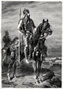 Gallisk rytter, 1800-tallet av Neuville