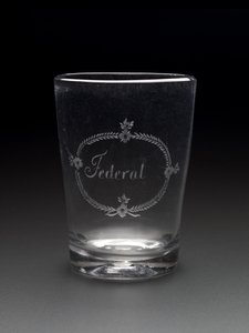 Tumler, ca. 1788-1795 (ikke-bly glass) av New Bremen Glass Manufactory