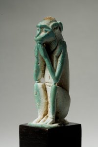 Amulet of a Monkey, 18.–19. dynasti, 1540–1186 f.Kr. (fajanse) (se også 270368)
