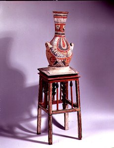 Vase på en krakk av New Kingdom Egyptian