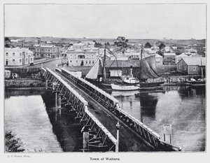 New Plymouth, New Zealand: Town of Waitara (s/hvitt bilde) av New Zealand Photographer