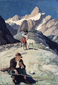 Heidi, 1940 (olje på renessansepanel) av Newell Convers Wyeth
