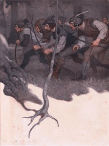 Innvendig omslagsdesign, 1916 av Newell Convers Wyeth