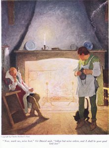 Nå merk meg min vert Sir Donald sa, følg bare mine ordre og jeg skal være din gode Herre alltid, 1916 av Newell Convers Wyeth