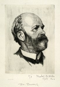 Portrett av Dr. Burrill av Newton A. Wells