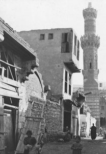 En gate i Kairo, Egypt, ca 1890