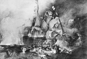 HMS Victory, britisk krigsskip, c1805 av Newton and Co