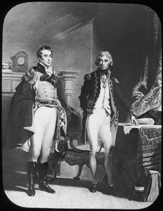 Hæren og marinen, Wellington og Nelson, c1805. av Newton and Co