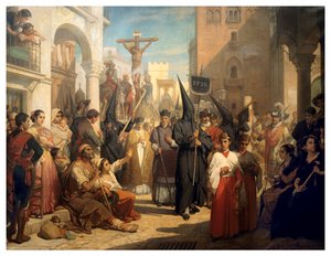 Langfredagsprosesjon i Sevilla (olje på lerret)