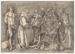 De seks hellige, ca. 1535. av Niccolo Boldrini