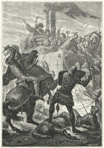 Kampen om langobardenes carroccio i slaget ved Cortenouva av Niccolo Sanesi