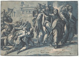 Kristus helbredet de spedalske, 1540-50., 1540-50. av Niccolo Vicentino