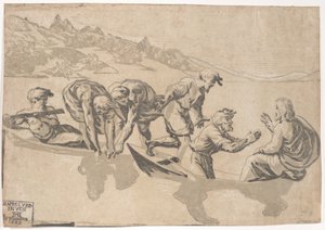 The Miraculous Draft of Fishes, 1540-1550 republisert 1609., 1540-1550 republisert 1609. av Niccolo Vicentino