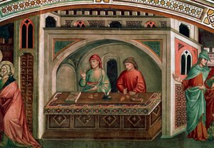 Calling of Saint Matthew Evangelist, Scene fra The stories of St Matthew, Ca 1390, Av Niccolo 