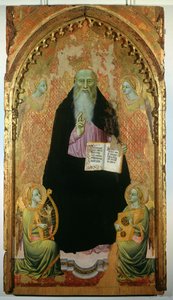 St. Anthony Abbed Holding the Book of the Antonites, 1371 av Niccolo di Tommaso