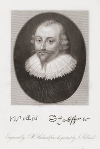 William Shakespeare. Portrett av Hilliard. av Nicholas (after) Hilliard