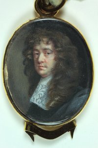 Sir Peter Lely (akvarell på elfenben) av Nicholas (attr.to) Dixon