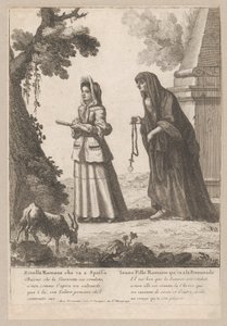 Ung romersk jente på tur, 1648-1700., 1648-1700. av Nicholas Boucquet