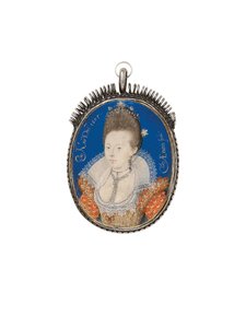 En dame i gullkjole med høytstående ruff, 1605 av Nicholas Hilliard