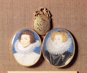 John Croker og kona Frances av Nicholas Hilliard