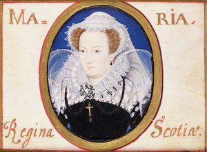 Mary Queen of Scots (1542-87) (gouache på vellum) av Nicholas Hilliard
