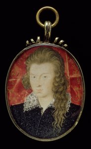 No.3856 Henry Wriothesley, 3. jarl av Southampton (1573-1624), ca. 1594 (gouache på vellum) av Nicholas Hilliard