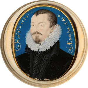 Portrett av Sir Thomas Bodley 1545-1613, 1598 av Nicholas Hilliard