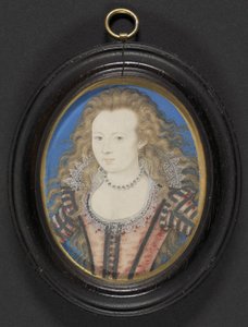 Portrait of a Lady, ca. 1605-10 (gouache og vellum lagt på kortet) av Nicholas Hilliard