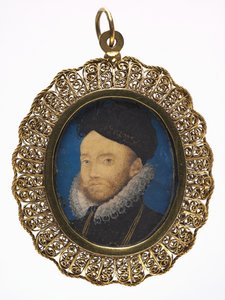Portrett av en mann, 1590-tallet. av Nicholas Hilliard