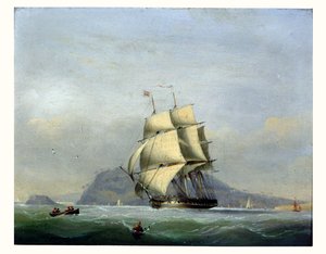 H.M.S. Pique under Seil