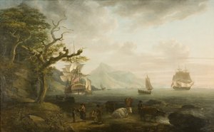 En utsikt over Nevis fra St. Kitts, 1790