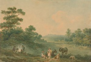 Landskap med sigøynere av Nicholas Pocock