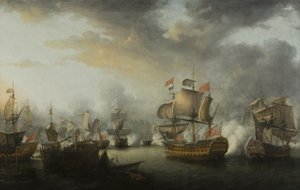The Close of the Battle of the Saints, ca. 1782 (olje på lerret) av Nicholas Pocock