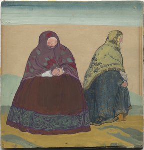 Kostymedesign for Rimsky-Korsakovs opera "The Tale of Tsar Saltan", av Nicholas Roerich