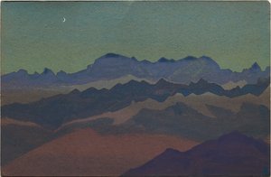 Himalaya, nær Sandakphu, 1936 av Nicholas Roerich