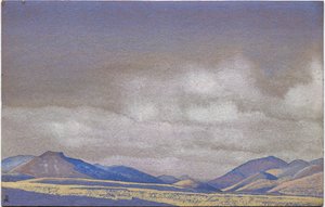 Mongolia, Hills of Chahar, 1936 av Nicholas Roerich