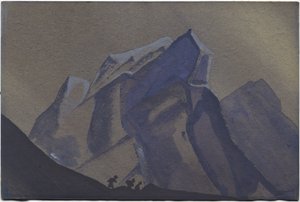 Fjellpass, Storm, 1936 av Nicholas Roerich