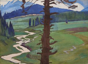 Pir Panjal, fra serien med samme tittel, 1925 av Nicholas Roerich