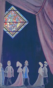 Skisse til Richard Wagners opera "Tristan og Isolde", 1910-tallet av Nicholas Roerich