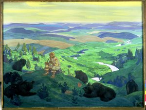 Forfedrene, 1912 av Nicholas Roerich