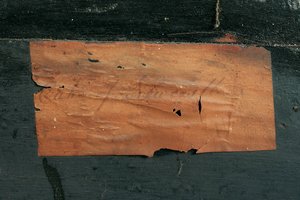 Detalj av en Louis XIV-kommode (ormolu, messing, skilpaddeskall og ibenholt) (se også 486114-19) av Nicholas Sageot