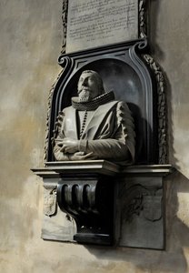 Minnesmerke over Hugo Barker, 1632 (marmor)