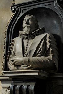 Minnesmerke over Hugo Barker, 1632 (marmor)
